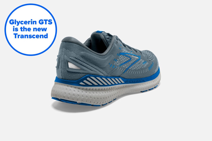 Brooks Israel Glycerin GTS 19 Road Running Shoes Mens - Grey/Blue - CNU-951073